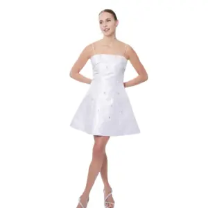 Cocktail dress beaded thin straps back