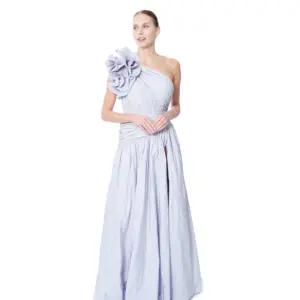 One shoulder formal dress floral with slit