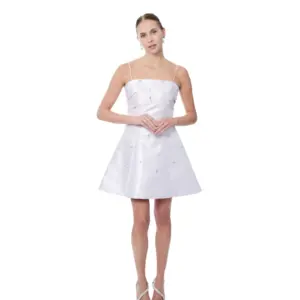 Short dress beaded A-line with pockets