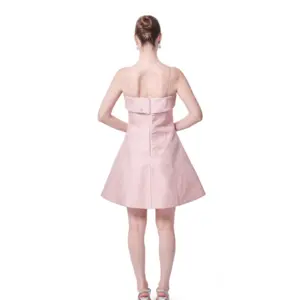 Short party dress beaded thin straps pockets