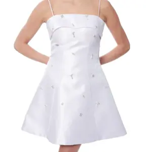 Thin straps beaded dress short A-line